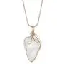 JUNHAN Natural Rock Quartz Pendant Necklace for Women Tumbled Raw Irregular Crystal Wrapped Gold Wire Chakra Gemstone Jewelry with 2 Different Chains JUNHAN Natural Rock Quartz Pendant Necklace for Women Tumbled Raw Irregular Crystal Wrapped Gold Wire Chakra Gemstone Jewelry with 2 Different Chains