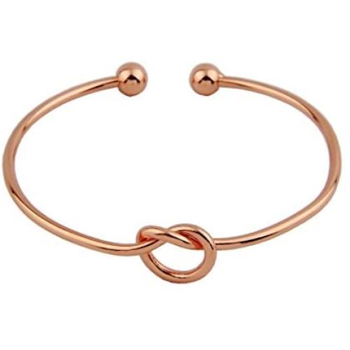 MAOFAED Love Knot Bangle Bridesmaid Jewelry Set or  Single Tie The Knot  Cuff Bracelet