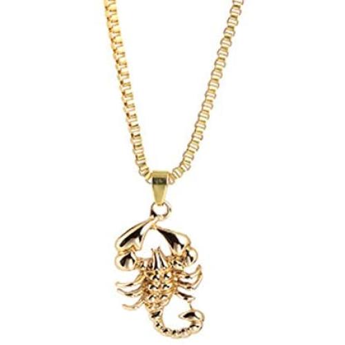 Aineecy Hip Hop Scorpion Necklace for Women Men Personlized Punk Scorpion Scorpio Constellation Pendant Necklace Teen Girls Scorpion Jewelry