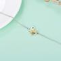 POTOPYY Bee Bracelet S925 Sterling Silver Honeybee Bumble Bee Queen Bee Charms Bangle Manchester Bee Jewelry for Women Girlfriend Gifts