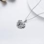 MBSUUH 925 Sterling Silver Oxidation Retro Sunflower Angle Wing Heart Necklace Vintage Pendant Valentines Day Present for Girlfriend-You are My Sunshine