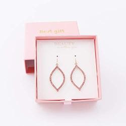 Marquise Dangle Drop Earrings for Women Girls, Womens Pave Rhinestone Lightweight Drop Earrings