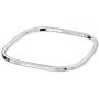 Personalized Engravable Plain Solid Square Shape Stackable Smooth Polished Bangle Bracelet For Women 925 Sterling Silver
