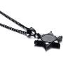 Mealguet Jewelry Stainless Steel Star of David Cubic Zirconia Hexagram Masonic Freemason Pendant Necklace for Men,24'' Chain