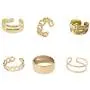 6 Pcs Chunky Gold Open Rings Boho Adjustable Statement Rings Set Gothic Punk Gold Brass Chunky Twisted Chain Geometric Rings for Women Girl Jewelry 6 Pcs Chunky Gold Open Rings Boho Adjustable Statement Rings Set Gothic Punk Gold Brass Chunky Twisted Chain Geometric Rings for Women Girl Jewelry