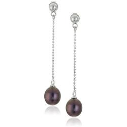 Bella Pearl Dangling Chinese Freshwater Cultured Pearl Drop Earrings