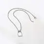 Sannyra Lock Pendant Necklace Simple Cute Necklaces Long Chain Punk Multilayer Chain Choker Necklace for Women Girls Gift for Her