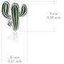 Dayna Designs Cactus Pendant Necklace - Enamel - Sterling Silver Jewelry Small for Women/Girls