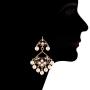 I Jewels 18k Gold Plated Indian Wedding Bollywood Kundan Meenakari Necklace Jewelry Set for Women