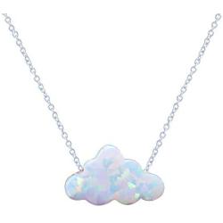 HUTINICE Small White Opal Cloud Necklace, Created Opal Choker Necklaces for Women Girl Baby Jewelry…