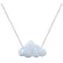 HUTINICE Small White Opal Cloud Necklace, Created Opal Choker Necklaces for Women Girl Baby Jewelry…