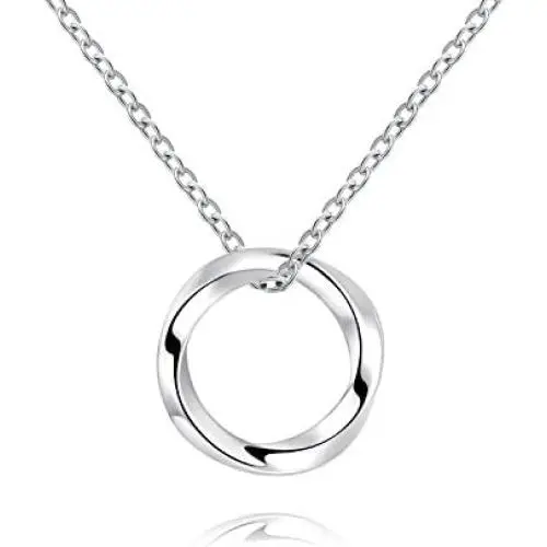 Dainty Circle Pendant Necklace Womens Eternity Mobius Circle of Life Jewelry 925 Sterling Silver Birthday Mothers Day Gift for Mom/Wife/Girlfriend/Girls Dainty Circle Pendant Necklace Womens Eternity Mobius Circle of Life Jewelry 925 Sterling Silver Birthday Mothers Day Gift for Mom/Wife/Girlfriend/Girls