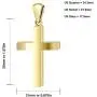 US Jewels Mens 14k Yellow Gold Christian Cross Pendant, 35mm US Jewels Mens 14k Yellow Gold Christian Cross Pendant, 35mm