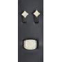 Bling-ed Out Its Lit! Hip Hop Watch & Jewerly Set w/Cuban Chain Bracelet, Kite Bling Earrings & Ring - GJM13