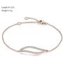FANCIME Rose Gold Plated Tennis Bracelet Cubic Zirconia Teardrop/Infinity Flower Tennis Link Bracelet Hypoallergenic Simple Elegant Jewelry for Women Girls