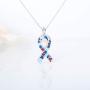 LGSY Ribbon Autism Awareness Puzzle Cage Pendants for Pearl Jewelry Making Sterling Silver, Design Pearl Cage Pendants for Adorable Gift