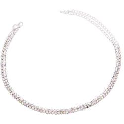 Rosemarie & Jubalee Womens Brilliant Set of 2 Crystal Rhinestone Statement Choker Necklaces