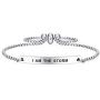 Dainty Cuff Bracelet - I AM THE STORM - Empowering Jewelry for Circle- Women Funny Single Mom Gift Ideas