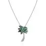 GemStar USA Sterling Silver Abalone or Simulated Turquoise Polished Palm Tree Slide Pendant Necklace GemStar USA Sterling Silver Abalone or Simulated Turquoise Polished Palm Tree Slide Pendant Necklace