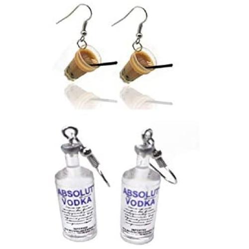 Tiande Creative Food Fruit Acrylic Big Drop Dangle Stud Earrings for Women Girls