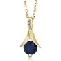 Gem Stone King 3.05 Ct Blue Sapphire Diamond 18K Yellow Gold Plated Silver Pendant Earrings Set Gem Stone King 3.05 Ct Blue Sapphire Diamond 18K Yellow Gold Plated Silver Pendant Earrings Set