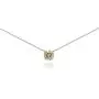 Sterling Silver Golden Shadow Solitaire Choker Necklace Made with Swarovski Crystal Sterling Silver Golden Shadow Solitaire Choker Necklace Made with Swarovski Crystal