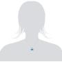 Honolulu Jewelry Company Sterling Silver Simulated Blue Opal Crab Pendant Necklace with 18'' Box Chain
