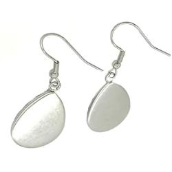 EarringTear Drop Hook Earrings Art Poppies Glass Dome Cabochon Earrings Jewelry
