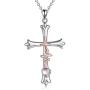 WINNICACA Cross Necklace Sterling Silver Birthstone Cross Jewelry Rose Gold Faith Hope Love Jewelry Birthday Gifts for Women for Mom Wife