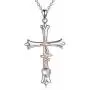 WINNICACA Cross Necklace Sterling Silver Birthstone Cross Jewelry Rose Gold Faith Hope Love Jewelry Birthday Gifts for Women for Mom Wife