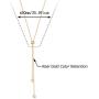 Lalynnly 14K Yellow Gold Plated Round Cubic Zirconia Minimalist Multi-way Necklace Bracelet for Women