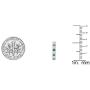 Dazzlingrock Collection 14K Round Gemstone & White Diamond Ladies Fine Dainty Hoop Earrings, White Gold