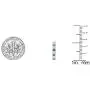 Dazzlingrock Collection 14K Round Gemstone & White Diamond Ladies Fine Dainty Hoop Earrings, White Gold Dazzlingrock Collection 14K Round Gemstone & White Diamond Ladies Fine Dainty Hoop Earrings, White Gold