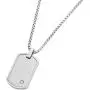 Geoffrey Beene Stainless Steel Mens Engravable Dog Tag Pendant Box Chain Necklace with Cubic Zirconia Stone Geoffrey Beene Stainless Steel Mens Engravable Dog Tag Pendant Box Chain Necklace with Cubic Zirconia Stone