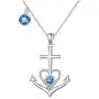 JZMSJF Valentines Day Gift 925 Sterling Silver Faith Hope Love Anchor Necklace Charm Nautical Pendant Jewelry for Women Girls JZMSJF Valentines Day Gift 925 Sterling Silver Faith Hope Love Anchor Necklace Charm Nautical Pendant Jewelry for Women Girls