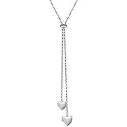 YinShan Long Chain Dainty Necklace Simple Style 925 Sterling Silver Pendant Adjustable Y Shaped Necklace Jewelry