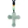 Jade Cross Jesus Necklace Pendant Inlaid with 22K Gold Good Luck Charm Jade Jewelry Jade Cross Jesus Necklace Pendant Inlaid with 22K Gold Good Luck Charm Jade Jewelry