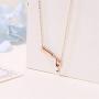 Wine & Cup Necklace Heart Red Zircon Pendant Necklaces for Women Romantic Love Memory Wedding Party Jewelry Red Wine Bottle Goblet Clavicle Chain