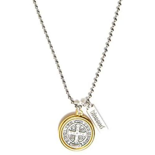 My Saint My Hero Benedictine Beadball Necklace