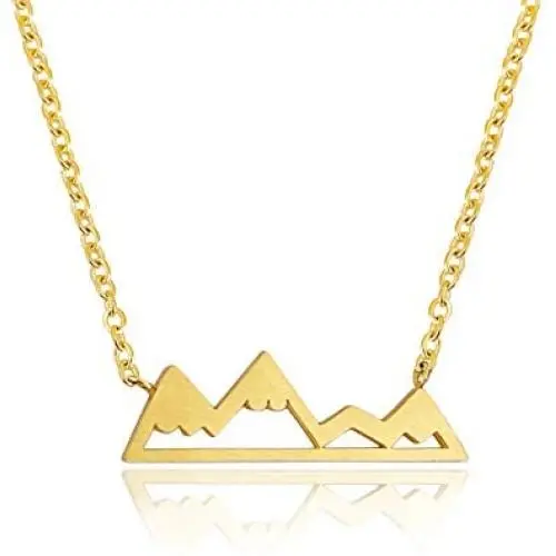 Altitude Boutique Snowy Mountain Necklace for Women Nature Lovers, Skiers, Hikers Campers (Gold, Silver, Rose Gold) Altitude Boutique Snowy Mountain Necklace for Women Nature Lovers, Skiers, Hikers Campers (Gold, Silver, Rose Gold)