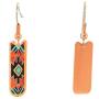 Women Girls Rectangular- shaped Arrowhead Earrings in Maroon and Turquoise Color, Copper Handmade Native American Earrings…