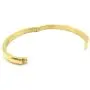 Edforce Stainless Steel Womens 18k Gold Plated Stackable Bangle Bracelet Hinged Oval-Shape Slip-On, (58mm x 49mm) Edforce Stainless Steel Womens 18k Gold Plated Stackable Bangle Bracelet Hinged Oval-Shape Slip-On, (58mm x 49mm)