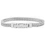Geoffrey Beene Men’s Stainless Steel Double Franco Chain Bracelet with Extension