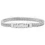 Geoffrey Beene Men’s Stainless Steel Double Franco Chain Bracelet with Extension