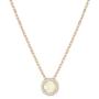 PAVOI 14K Gold Plated Created Opal Pendant Cubic Zirconia Halo Necklace | Gold Necklaces for Women