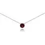 Sterling Silver Red Solitaire Choker Necklace Made with Swarovski Crystal Sterling Silver Red Solitaire Choker Necklace Made with Swarovski Crystal