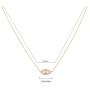 Mevecco Gold Dainty Evil Eye Necklace for Women 18K Gold Plated Cute Delicate Solitaire Cubic Zirconia Boho Protection Evil Eye Minimalist Simple Necklace Gift