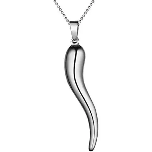 Hipunk Italian Horn Necklace/Earrings Women Men 316L Stainless Steel Lucky cornicello Talisman Pendant Earring 18k Gold/Black Gun Plated Protection Amulet Chili Pepper Jewelry Hipunk Italian Horn Necklace/Earrings Women Men 316L Stainless Steel Lucky cornicello Talisman Pendant Earring 18k Gold/Black Gun Plated Protection Amulet Chili Pepper Jewelry
