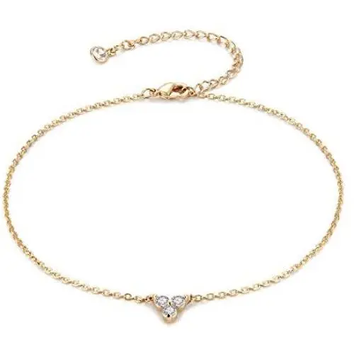 CITLED Women Trio Anklet Gold Diamond CZ Tiny Round Dainty Foot Chain 14K Gold Filled Boho Beach Simple Handmade Jewelry Gift CITLED Women Trio Anklet Gold Diamond CZ Tiny Round Dainty Foot Chain 14K Gold Filled Boho Beach Simple Handmade Jewelry Gift