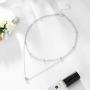 Ronglia Boho Layered Choker Necklace Silver Heart Pendant Necklaces Beaded Necklace Chain Jewelry Adjustable for Women and Girls